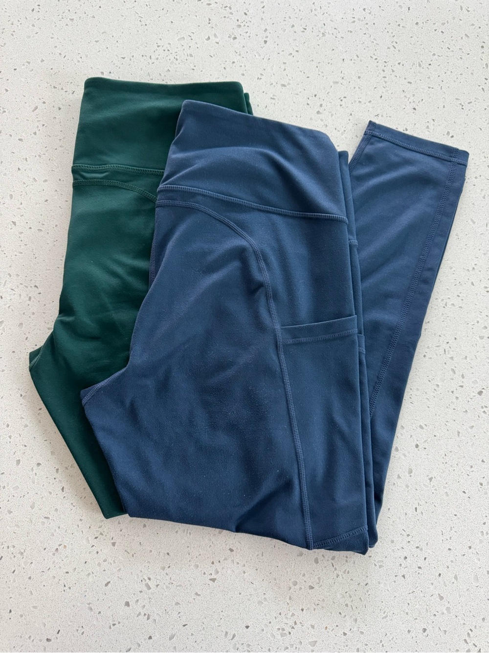 Zella Navy and Forest Green High-Rise Leggings (2 Pack)